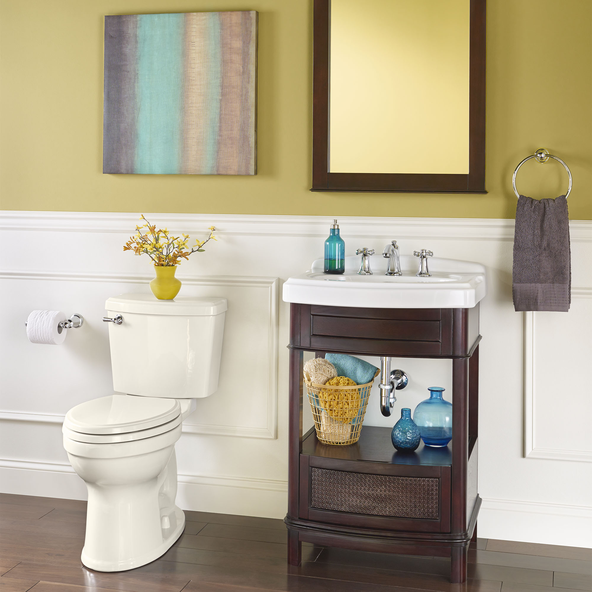 Toilette Portsmouth Champion PRO, 2 pièces, 1,28 gpc/4,8 lpc, à cuvette allongée à hauteur de chaise, sans siège